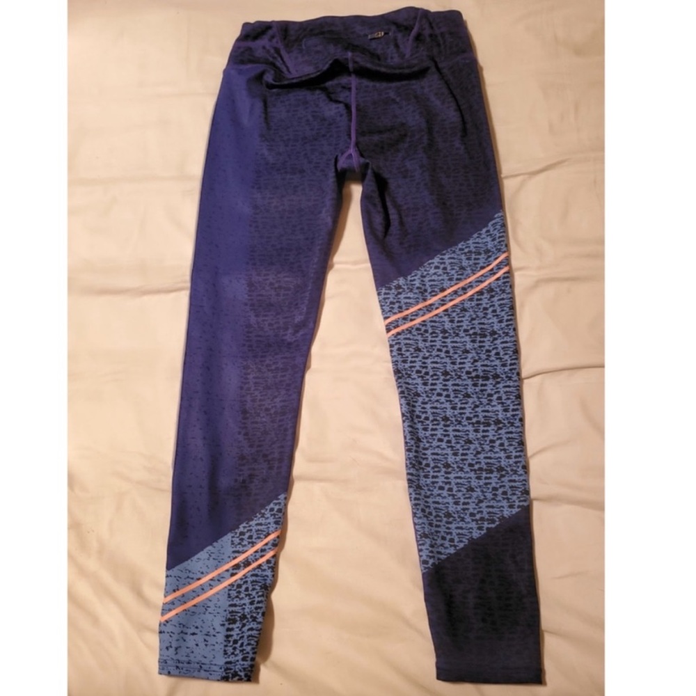 Athleta 7/8 Blue Geometric Patterned Athletic Com… - image 5
